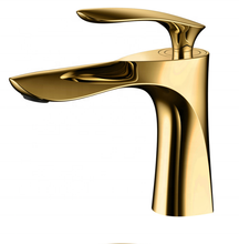 Load image into Gallery viewer, Gold plated washroom faucet single handle
