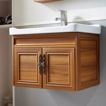 Charger l&#39;image dans la galerie, carbon fiber mirrored cabinet bathroom furniture vanity
