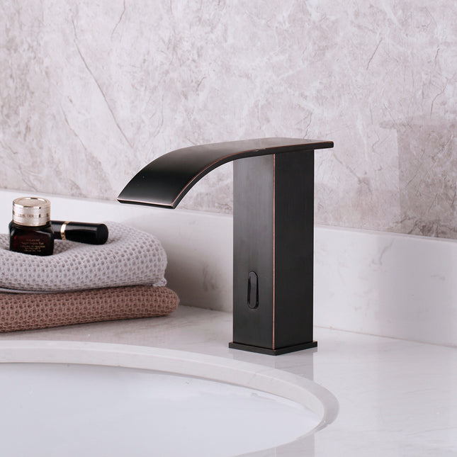 Bathroom Faucet Deck Mounted Automatic Sensor Water Mixer Free-Touch Sensor Bathroom Sink Tap Faucet