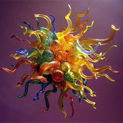 Elegante, moderne LED-Pendelleuchte aus mundgeblasenem Glas, Bougeoir 