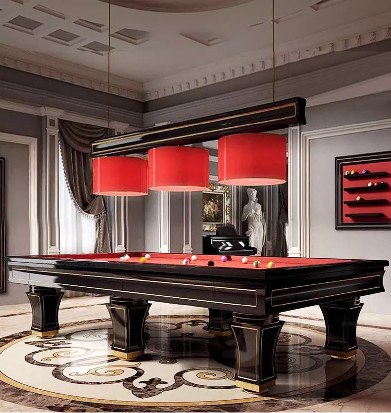 Luxury villa home 8ft 9ft billiard pool table solid wood slate black eight billard table