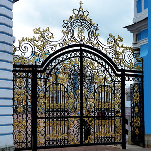 Laser Cut Main Gates wrought Iron Palace Gate Entrance Mid century ( Price Depends On Size) Please message your Exact Size with Diagram
