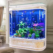 Load image into Gallery viewer, Top Filter Curved Corner Round Ultra White Fiberglass Fish Tank
