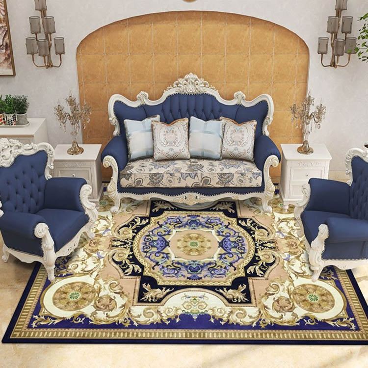 Wool carpet floor mat flower pattern hand tufted Rug