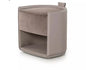 Linen fabric storage ottoman Household dressing table microfiber padded stool artificial leather linen storage stool