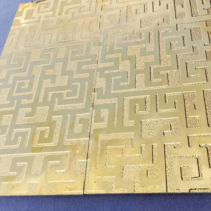 Springletile 3d Ceramic Decorative Pattern Golden Luxury Hotel Living Room Wall Tiles (Sold Per Box