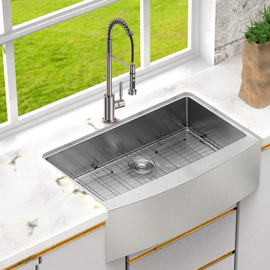 Apron Sink Stainless steel 304 Farmhouse Sink 16gauge Undermount