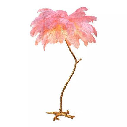 Modern minimalist ins living room decoration resin floor lamp bedroom light luxury atmosphere feather lamp