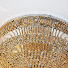 Charger l&#39;image dans la galerie, Customize chandelier luxury modern crystal ball beaded gold oval round large ceiling chandelier light lamp
