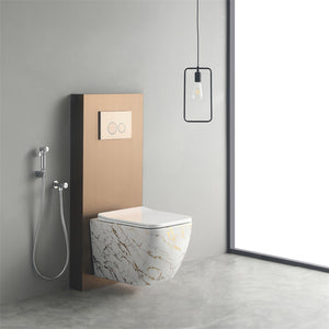 High Quality Rimless Wall Hung Toilet Bathroom Commode Ceramic Color Fashion Luxury Wall Hung Toilet