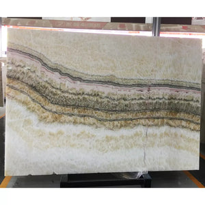 Good quality competitive price natural brown classic onyx slabs for kitchen countertop and floor