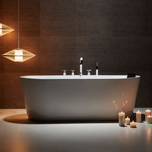 Cargar imagen en el visor de la galería, Acrylic stone free standing bathtub portable for adults
