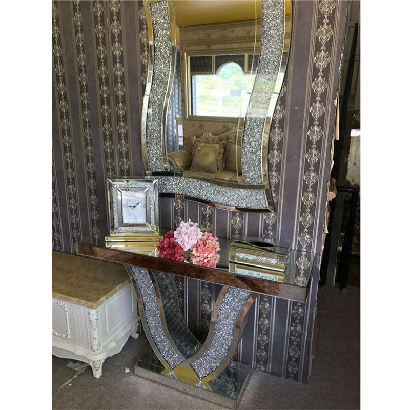 Nordic Glass Console Table Hallway Design