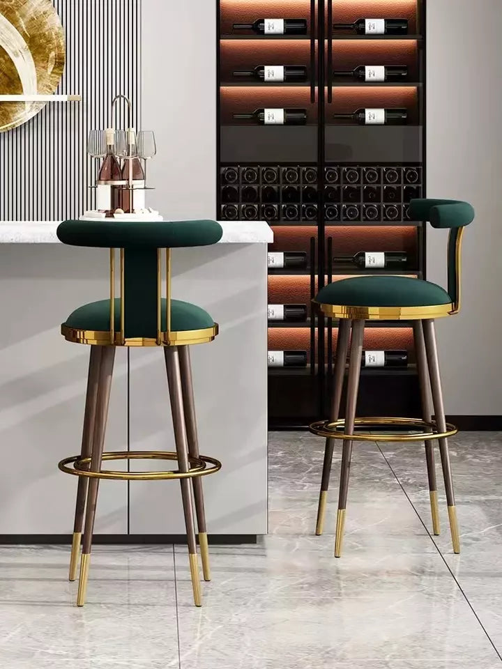 Bar Height Chair Luxury Wooden Bar Stool Chair – La Moderno