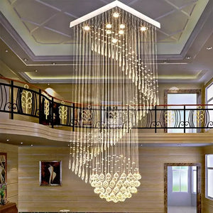 Round shape Ceiling Lamp living room crystal Chandelier ball restaurant crystal lamp K9 hanging wire light