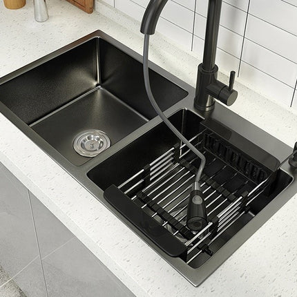 Stainless Steel Nano Black 201 Double Sink