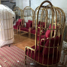 Load image into Gallery viewer, Luxury Bird Cage Chair Stainless Steel Royal Wedding Chairs
