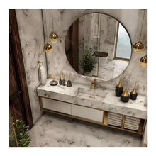 Cargar imagen en el visor de la galería, Stainless steel bathroom vanity unit with single or double basin
