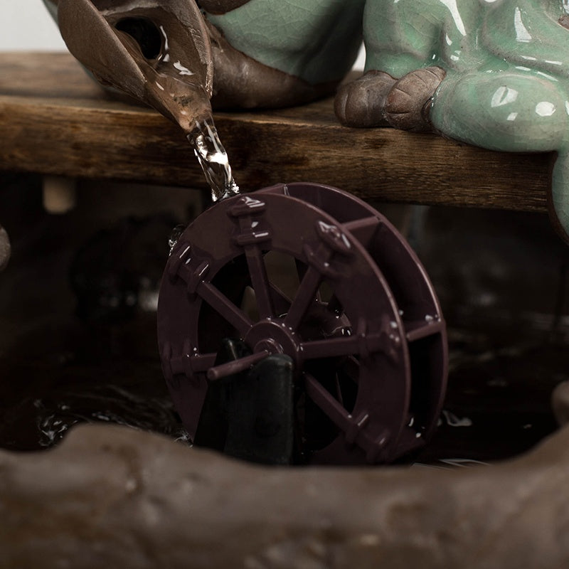 High quality gift New Classical/Post-modern Style Living Room Flowing Water Ring Light Lamp For Decorative Tabletop Fountain