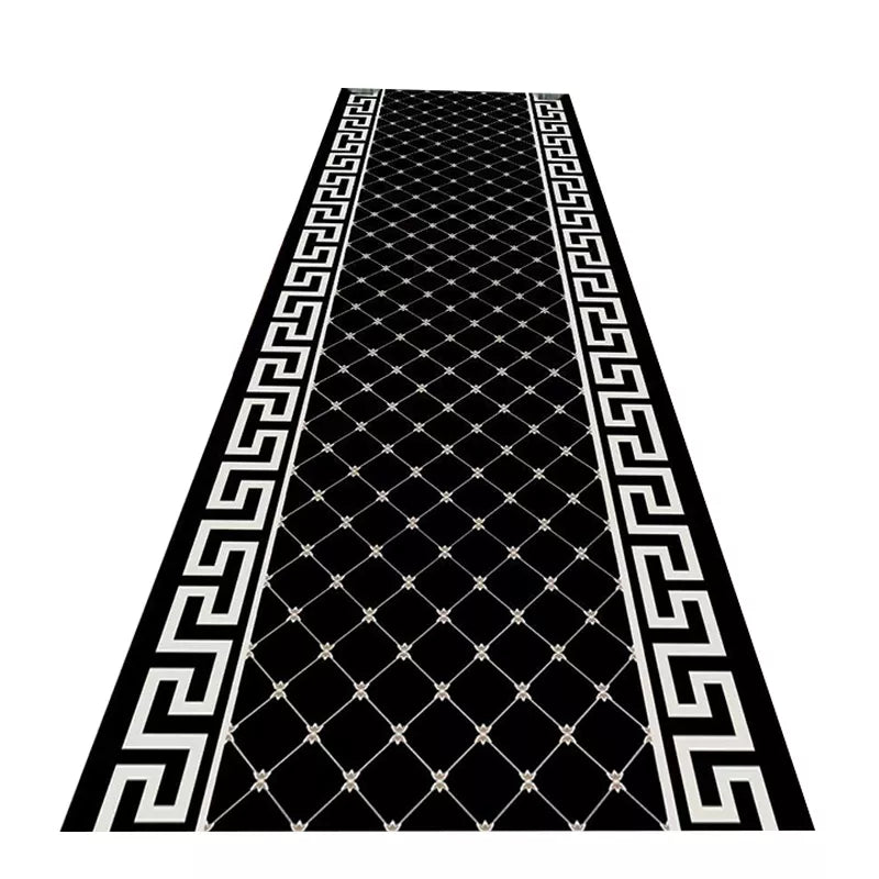 Hotel restaurant anti-skid and dirt rug Easy to handle black Commercial advertising custom runner rugs