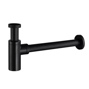 Matte Black Bathroom Vessel Sink Vanity P-Trap Drainer Pop Up Drain Stopper