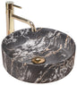 Vanity Basin Marble Pattern Basin Round Shape