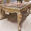 carved Italian style dining room set furniture round dining table