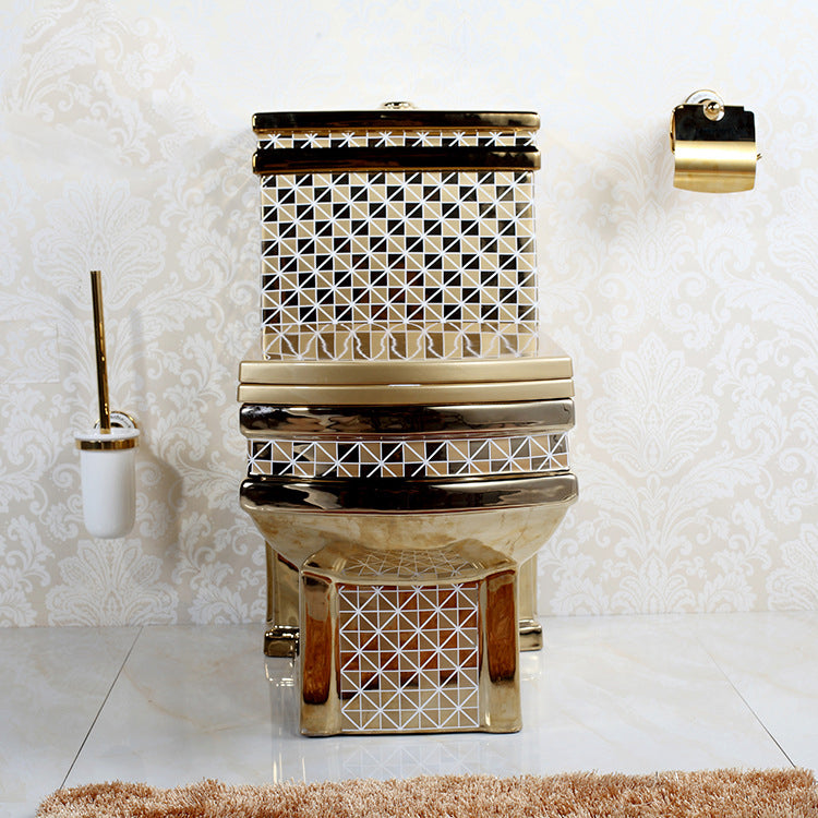 Luxury Golden Toilet Electroplating in Gold Dubai Designed
