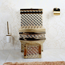 Load image into Gallery viewer, Luxury Golden Toilet Electroplating in Gold Dubai Designed
