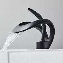 Cargar imagen en el visor de la galería, Luxury Waterfall Art Basin Faucet Cold Heat Single Hole Brass Bathroom Lavatory Wash Hand Basin Tap
