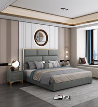 Lade das Bild in den Galerie-Viewer, Luxury Bedroom Furniture beds Upholstered Modern Wood Bed Room Set Furniture beds
