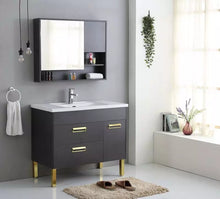Load image into Gallery viewer, Customized Standing Bathroom Vanity Cabinet Single Sink Recessed Mount Bathroom Medicine Cabinet Vanity
