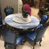 Italian style dining room furniture round dining table