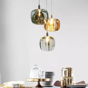 Postmodern creative bar counter dining room chandelier Nordic minimalist crystal light luxury