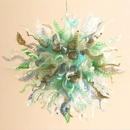 Elegante, moderne LED-Pendelleuchte aus mundgeblasenem Glas, Bougeoir 