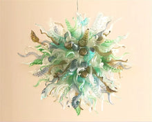 Charger l&#39;image dans la galerie, Elegant Type Suspended Light Modern LED Pendant Lamp Blown Glass Chandelier Bougeoir
