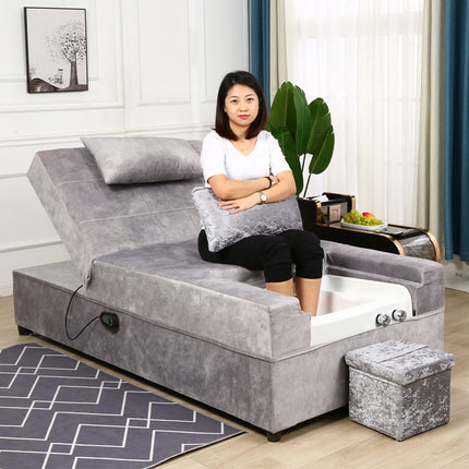 Elektrisches Relax-Schlafsofa mit Waschbecken, Badewanne, Fußmassage, Luxus-Spa-Pediküre-Stuhl 