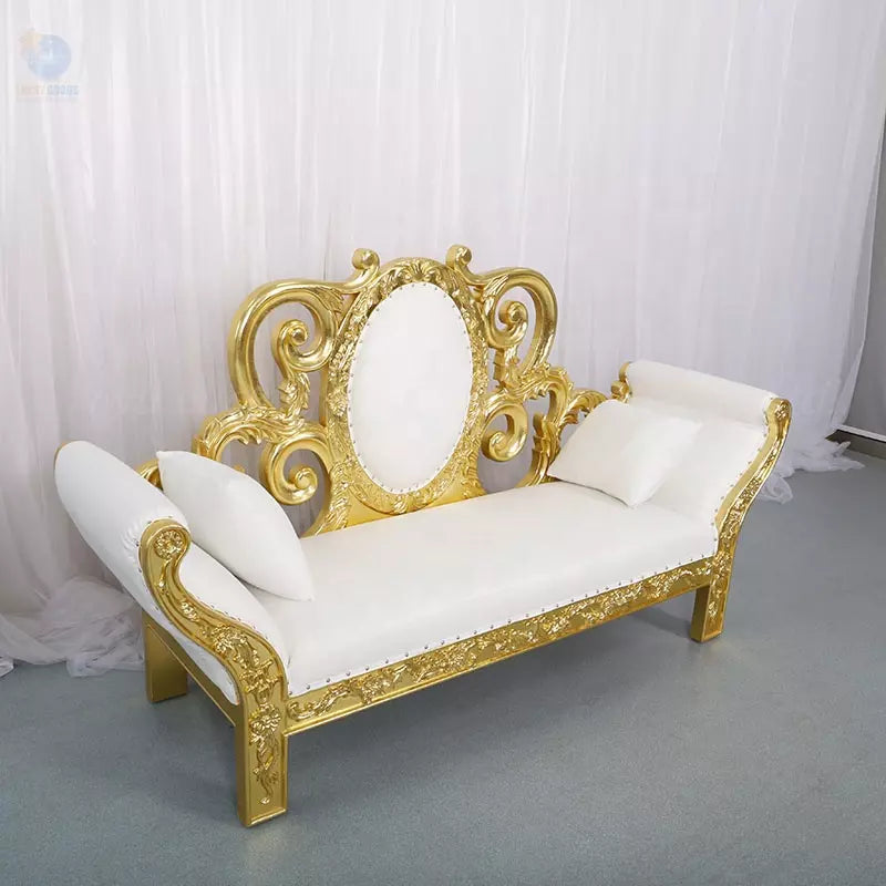 Weeding Royal Throne Chairs for King and Queen Classic Design Victorian (Customize Color-Message us)