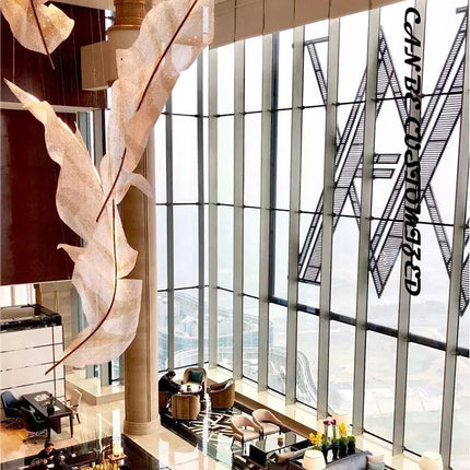 Luxuriöse, moderne Kronleuchter, blattförmige Kristallkronleuchter, Kristall-Hängeleuchten 