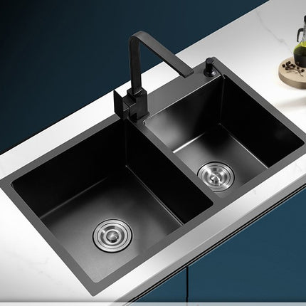 Stainless Steel Nano Black 201 Double Sink
