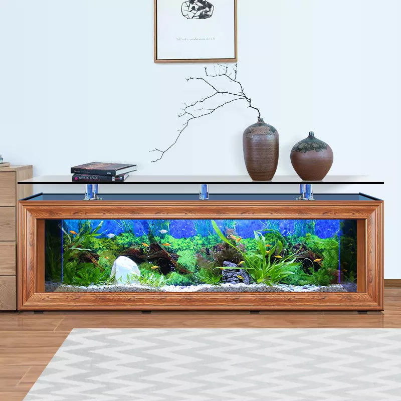 New Design Large Custom Glass Clear Luxury Aquarium Tank Fish For Home big Fish tank of TV cabinet 1.2m 1.5m 1m 3M