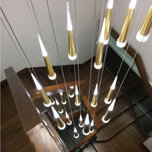 Lade das Bild in den Galerie-Viewer, Nordic Customizable Big Size Bar Restaurant Led Hanging Light Long Chandelier Lighting Fixture
