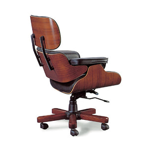 Modern adjustable armrest leather swivel office chair