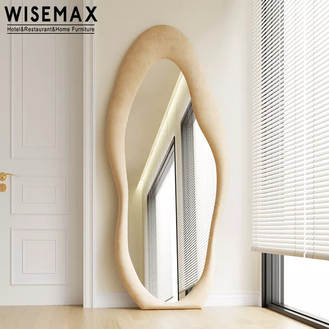 Modern unique design floor standing Mirror ins decorative full length floor mirror for living room bathroom