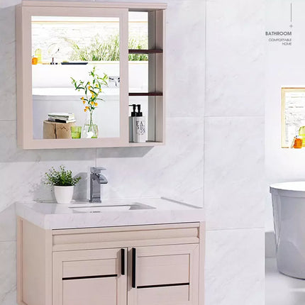 aluminum vanity bathroom modern