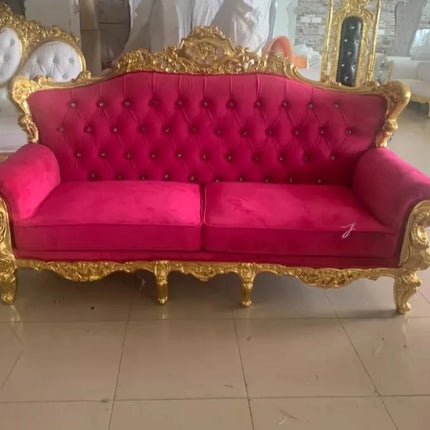 Luxuriöser Thronsessel für königliche Hochzeiten, Akzentgold (Farbe anpassbar - Nachricht an uns) 