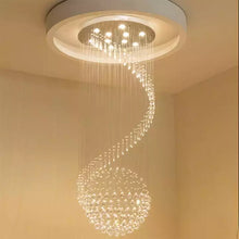 Charger l&#39;image dans la galerie, Round shape Ceiling Lamp living room crystal Chandelier ball restaurant crystal lamp K9 hanging wire light
