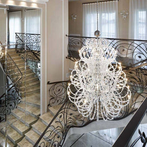 Villa Staircase Bubble Glass Ball Chandelier Pendant Light