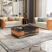 Load image into Gallery viewer, Contemporary Luxury Orange Unique Coffee Table
