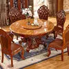 Lade das Bild in den Galerie-Viewer, European style chair morden luxury furniture dinning chairs wood round dining table set luxury dinning
